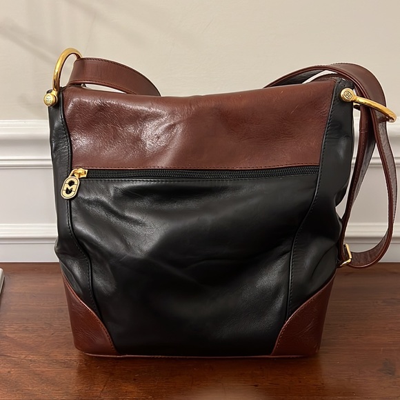 Marino Orlandi Italian made Black leather with Brown Leather Trim - Picture 2 of 16